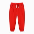 thumbnail image 1 of TOWED22 Toddler Boys Girls Sweatpants Toddler Boys Kids Joggers Pants with Pocket Drawstring Athletic Clothes,Red,12-18 M, 1 of 4