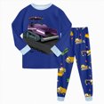 thumbnail image 1 of TOWED22 Toddler Boys Pajamas Set 2Pcs Long Sleeve Cotton Print Top and Pants Soft Sleepwear Pjs Jammies Fall Winter 6-12 Months 12-24 Months 2t 3t 4t 5t 6t 7t 8t 9t Children,Blue,8-9 Y, 1 of 5