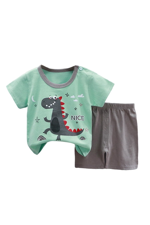 Toddler Boys Summer Outfits Mamas Boy Checkerboard Short Sleeve T-Shirts Tops and Elastic Waist Shorts Clothes Sets(Mint Green,5-6 Y)