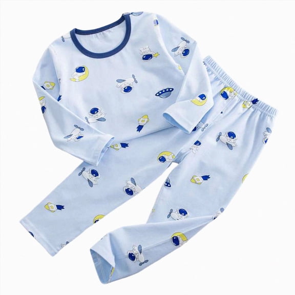 TOWED22 Toddler Clothes for Girls Baby 2Pcs Fall Winter Outfits Print Sweatshirt Pullover Cute Pants Set Size:7-8 Y,Color:Blue