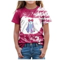 thumbnail image 1 of TOWED22 Toddler Girl Halloween Shirt Spooky T-Shirt Kids Pumpkin Ghost Short Sleeve Tee Top,Hot Pink,3-4 Y, 1 of 4