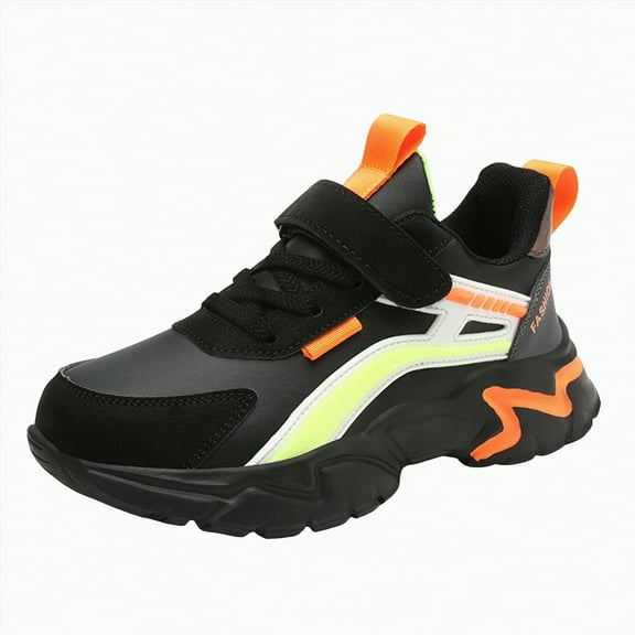TOWED22 Toddler Girls Boys Casual Shoes Breathable Lightweight Mesh Sneakers for Child(Black,3.5)