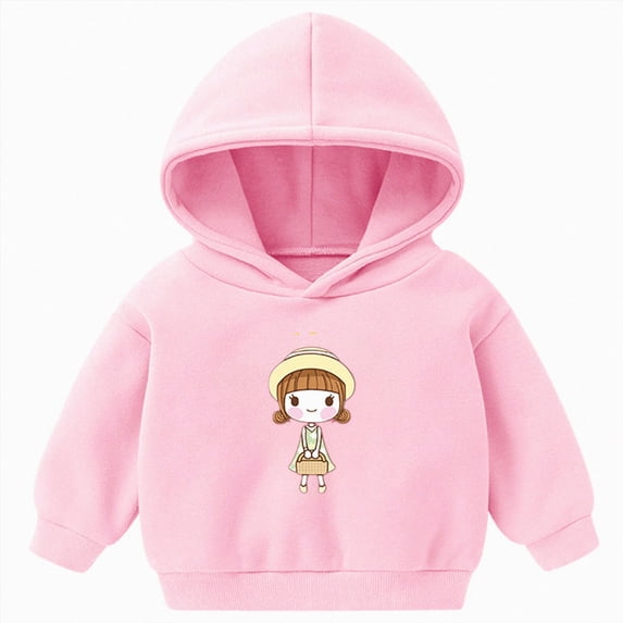 TOWED22 Toddler Girls Boys Hoodies Kids Pullover Sweatshirt Graphic Sweater Casual Hoodies Sweatshirts Long Sleeve Shirts Tops,Pink,3-4 Y