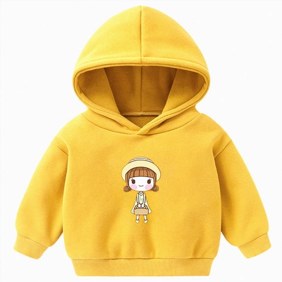 TOWED22 Toddler Girls Boys Hoodies Kids Pullover Sweatshirt Graphic Sweater Casual Hoodies Sweatshirts Long Sleeve Shirts Tops,Yellow,7-8 Y