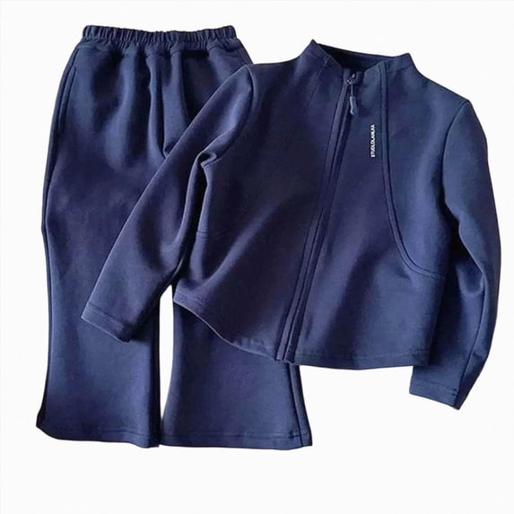 TOWED22 Toddler Girls Clothes Puff Sleeve Smocked Shirt Flare Joggers Pant Outfits for Girl Bell Bottom Kids Girls Clothing Set,Blue,1-2 Y