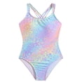 thumbnail image 1 of TOWED22 Toddler Girls Floral Print Adjustable One Piece Bathing Suit Cute Ruffle Swimsuit Pink,11-12 Y, 1 of 7