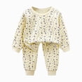 thumbnail image 1 of TOWED22 Toddler Girls Pajamas Cotton Kids Cute Graphic 2 Piece Kids Pjs Fall Winter Sleepwear Clothes Set 6-24 Months 2t 3t 4t 5t 6t 7t 8t 9t Children(Beige,2-3 Y), 1 of 6