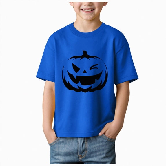 TOWED22 Toddler Kid Girl Boy Halloween Shirt Print Graphic Tshirt Spooky Season Short Sleeve Tee Top Kid Fall Clothes
