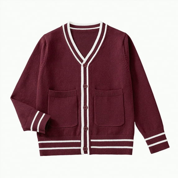TOWED22 Toddler Kids Girls Cardigan Long Sleeve Kid Button Sweater Girl Crew Neck Cardigans Sweater Comfort Dailywear(,5-7 Y)