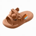 thumbnail image 1 of TOWED22 Toddler Little Kids Slide Sandals Comfy Non-slip Unicorn Summer Beach Pool Water Shoes Thick Sole Boys Girls Shower Slippers(Coffee,12), 1 of 6