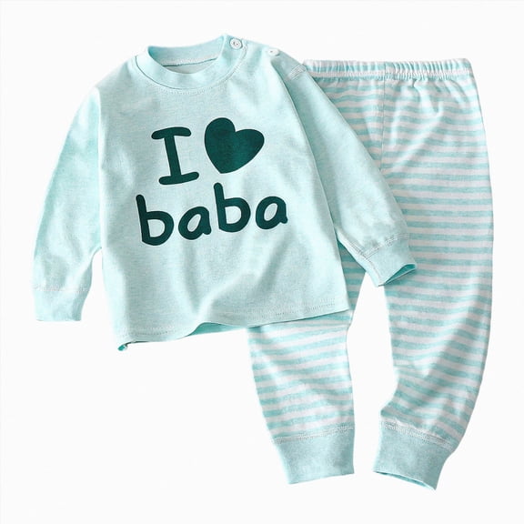 TOWED22 Toddler Pajamas Cotton Kids Pajamas for Boys Girls Long Sleeve Pajama Set 2 Piece Snug Fit Pjs Set 6-24 Months 2t 3t 4t 5t 6t 7t 8t 9t Children(Light Green,4-5 Y)