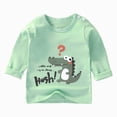 thumbnail image 1 of TOWED22 Toddler Shirt Baby Boy Graphic Raglan Long Sleeve T-Shirt Kids Funny Fall Winter Tees Tops,Light Green,18-24 M, 1 of 4