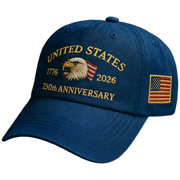 TOWED22 US 250th Anniversary Celebration Casual Hat, Adjustable 1776-2026 Patriotic Cap for Men Women D