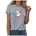 thumbnail image 1 of TOWED22 USA Shirts for Women 4th of July Shirt Women Cute Patriotic Print Tshirt America Tee Tops(Grey,XL), 1 of 6