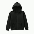 thumbnail image 1 of TOWED22 Unisex Boys Girls Sherpa Lined Fleece Jacket Hoodie Kids Warm Winter Zip Up Hooded Sweatshirt Jackets Coat(Black,6-7 Y), 1 of 8