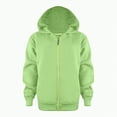 thumbnail image 1 of TOWED22 Unisex Boys Girls Sherpa Lined Fleece Jacket Hoodie Kids Warm Winter Zip Up Hooded Sweatshirt Jackets Coat(Green,5-6 Y), 1 of 8
