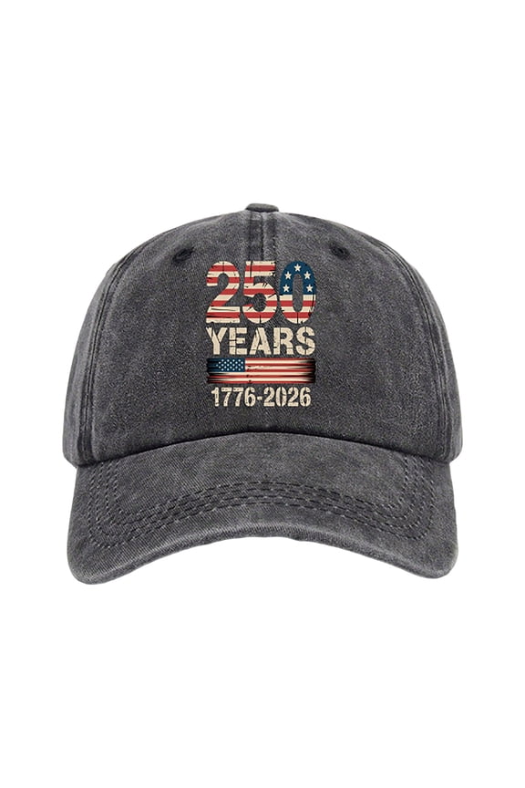 United States 250th Anniversary Hat, Adjustable 250 Year American Anniversary Cap A