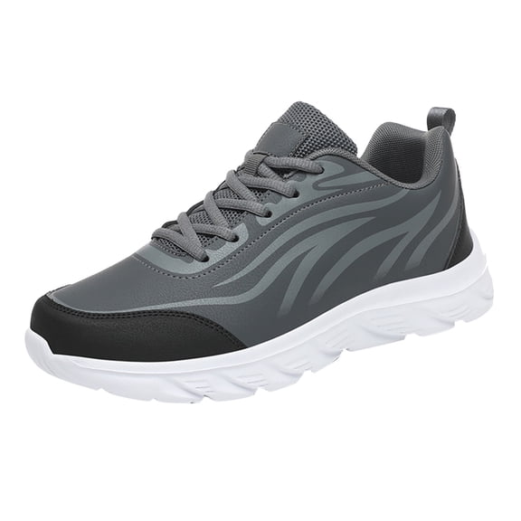 TOWED22 Walking Running Shoes Mens Arch Support Comfort Lightweight Mesh Non Slip Work Shoes(Grey,12.5)