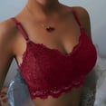 thumbnail image 1 of TOWED22 Wireless Bra For Women,Wireless Bra Seamless Bra for Women Ultra Comfort Bra V Neck Adjustable Invisible Bralette,Red, 1 of 4