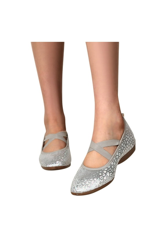 Women Flats,Women's Classic Leather Fashion Tassel Boat Shoes Comfort Driving Casual Slip On Walking Flats,Silver