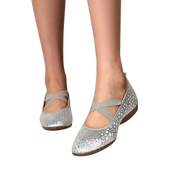TOWED22 Women Flats,Women's Classic Leather Fashion Tassel Boat Shoes Comfort Driving Casual Slip On Walking Flats,Silver