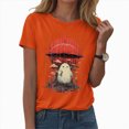 thumbnail image 1 of TOWED22 Women Funny Halloween Funny Ghost Graphic Tee Casual Spooky Print Fall Pumpkin Tops(Orange,XL), 1 of 5