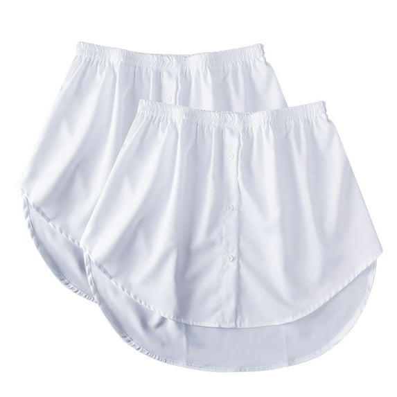 TOWED22 Women Skirt Shirt Extenders, Adjustable Layering Top Lower Sweep for Sweater Sweatshirt Coat(White,4XL)