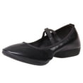 thumbnail image 1 of TOWED22 Flat Shoes For Women, Women's Pointy Toe Flat Comfortable Suede Work Shoes,Black, 1 of 5