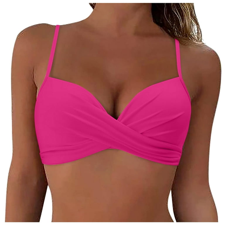 TOWED22 Women Underwire Bikini Top Only Push Up Swim Top Bra