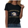thumbnail image 1 of TOWED22 Women's 250Th America Anniversary Casual Printed T-Shirt Faith 250 Years Patriotic Flag Tee 4Th of July(Black,M), 1 of 8