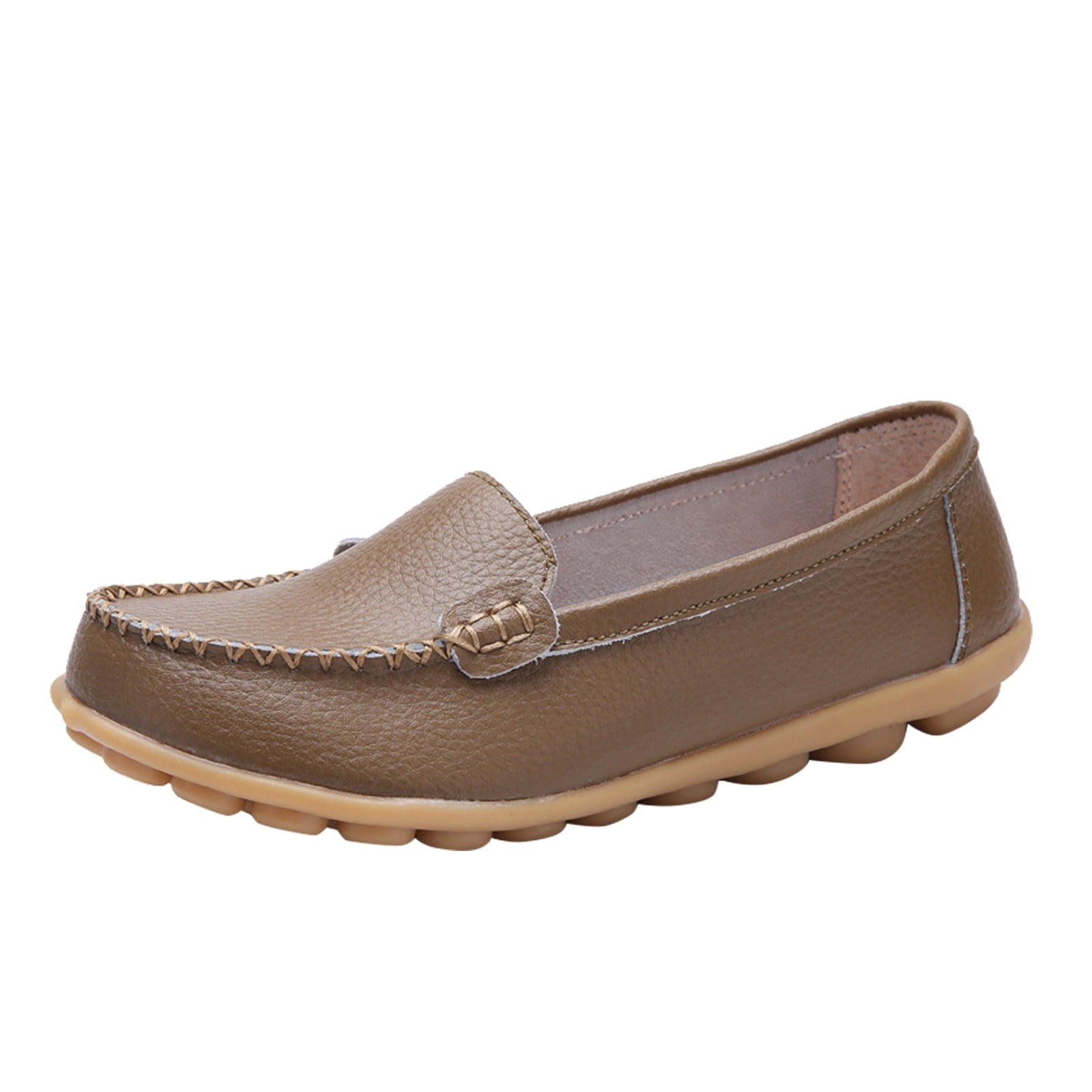 khaki flats women's shoes