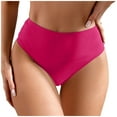 thumbnail image 1 of TOWED22 Women's Bikini Bottoms Full Coverage Swim Bottoms Mid Waisted Bathing Suit Bottoms Swimsuit Bottoms(Hot Pink,XL), 1 of 6