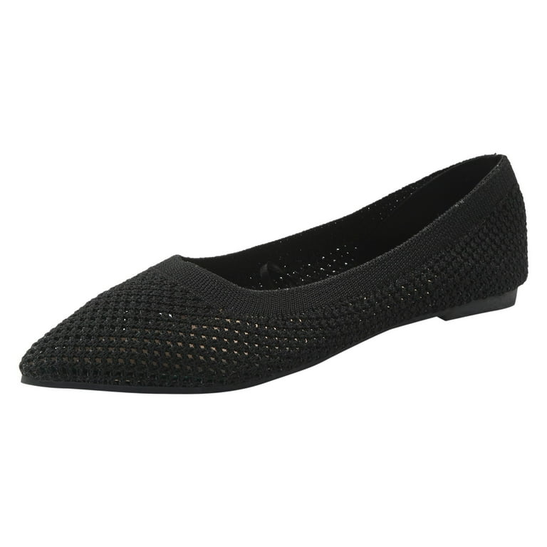 TOWED22 Women's Flat Shoes Classic Pointed Toe Buckle Slip on