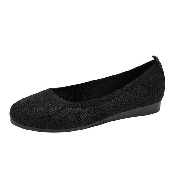 TOWED22 Women's Flats Flats Shoes Pointed Toe Ballet Flats Comfortable Bow Flats Dressy(Black,6.5)