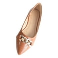 thumbnail image 1 of TOWED22 Women's Flats Shoes Comfortable Suede Pointed Toe Slip on Casual Ballet Flats Dress Shoes Flats(Brown,7.5), 1 of 4