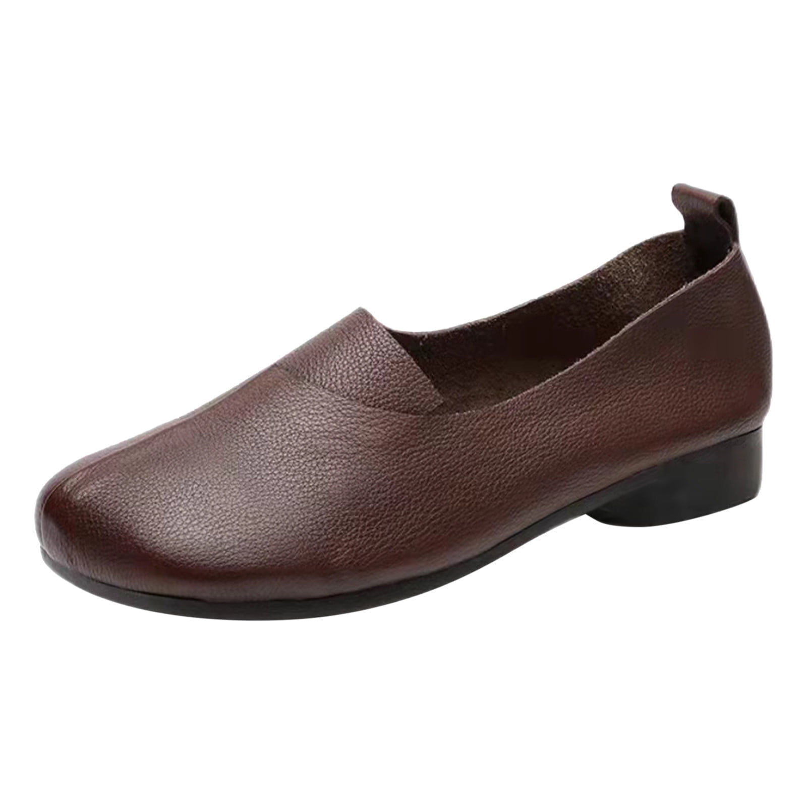 Towed22 Women's Flats Shoes Pointed Toe Bow Leather Ballet Flats Dress 