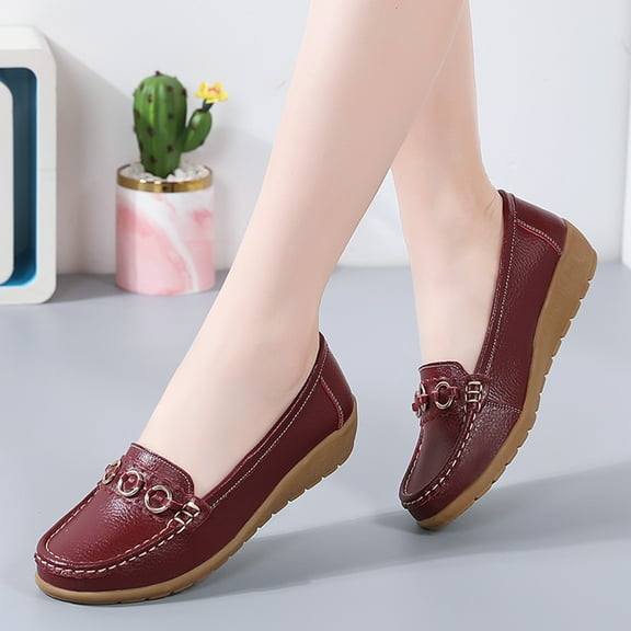 TOWED22 Women's Flats,Women's Flats Pointed Toe Ballet Shoes Knit Low Wedge Slip On Walking Shoes Casual Dress Loafers,