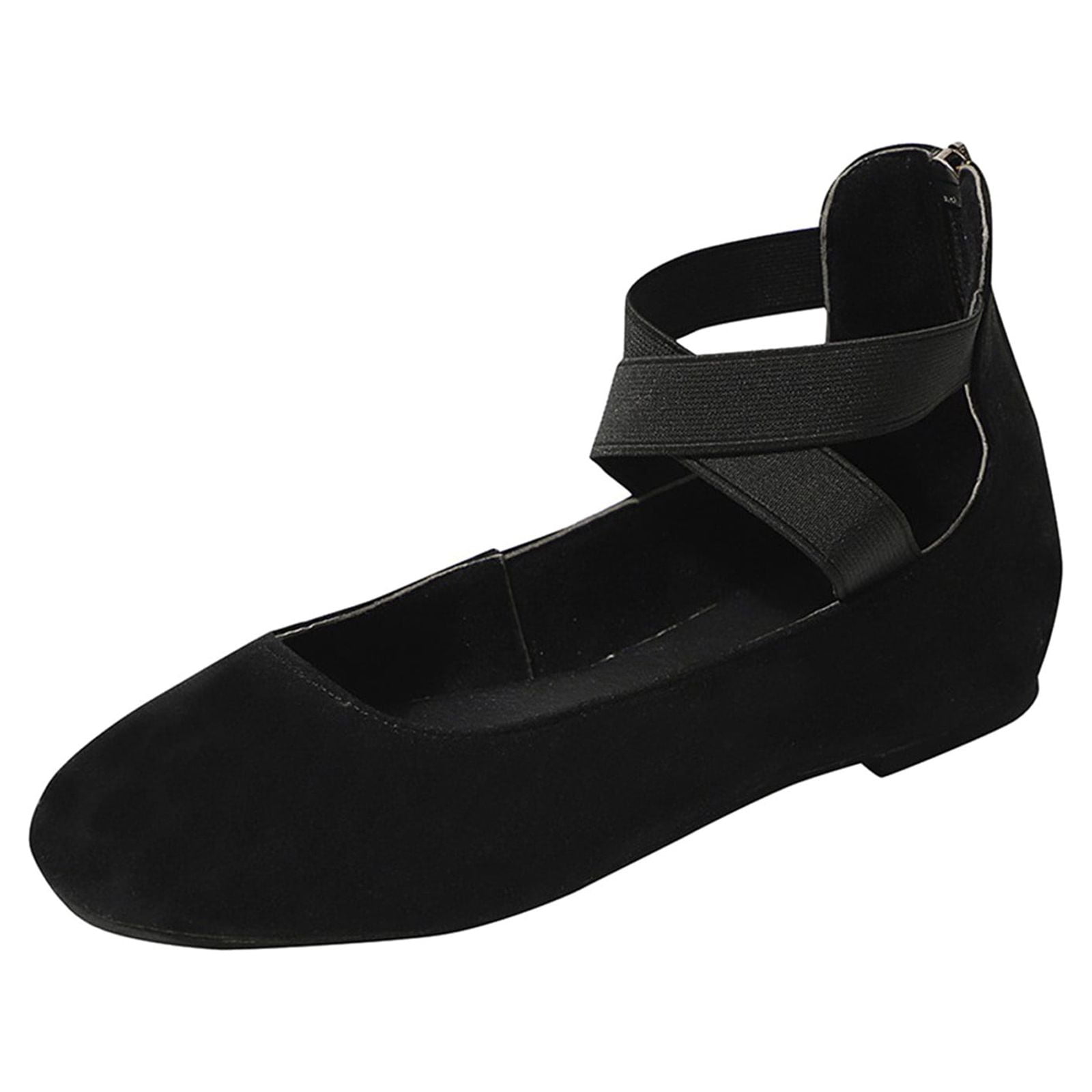 TOWED22 Women's Pointed-Toe Dress Shoes Soft Ballet Flats Shoes Breathable Mesh Work Shoes(Black,8.5)