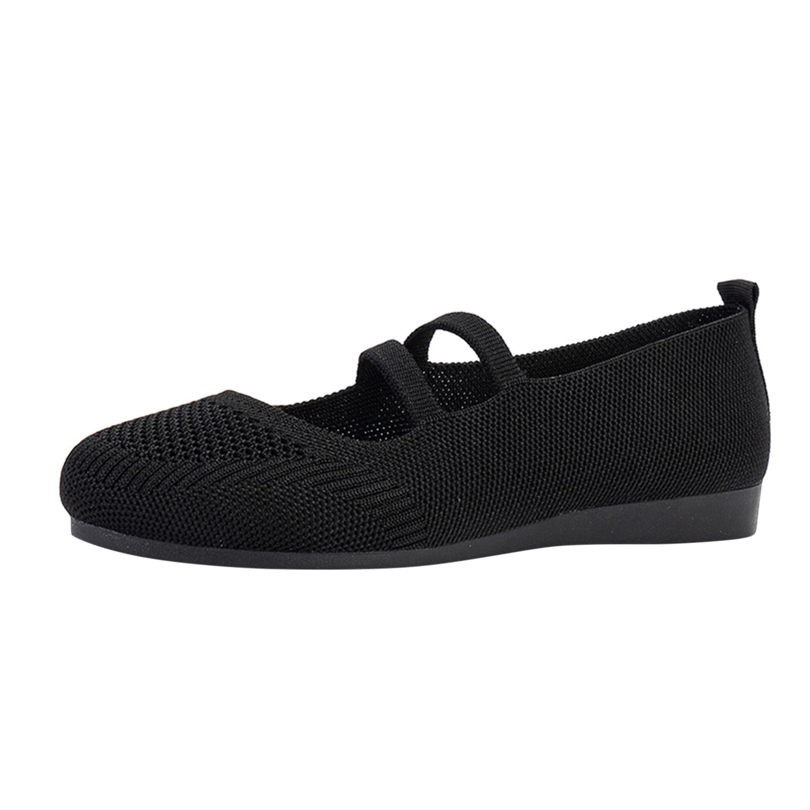 TOWED22 Women's Pointy Toe Loafer Flat Comfortable Work Shoes,Cute Penny Loafer Slip On Ballet Flat(Black,8.5)
