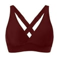 thumbnail image 1 of TOWED22 Women's Sporty Adjustable Wide Straps Bikini Top Large Bust Criss Cross Back Supportive Swimsuit Tops Sport Bra Bathing Suits Tops Onlyï¼,Mï¼, 1 of 5