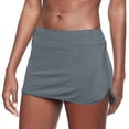 thumbnail image 1 of TOWED22 Women's Swimdress Ruffle Swim Skirt High Waist Side Pull Tie Swimsuit Bottom(Grey,M), 1 of 6