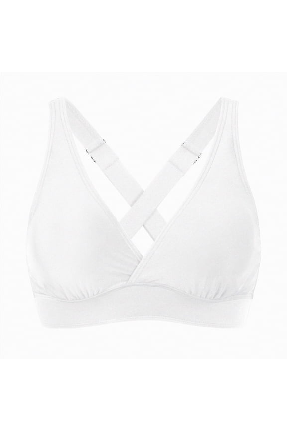 Women's Underwire Push Up Bikini Top - Ribbed Swim Bra Large Bust Bathing Suit Tops White,M