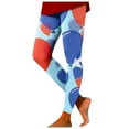 thumbnail image 1 of TOWED22 Women's Yoga Running Pants Patriotic High Waist American Flag Compression Leggings 4th of July Stretch Athletic Workout Pants(Light Blue,L), 1 of 5