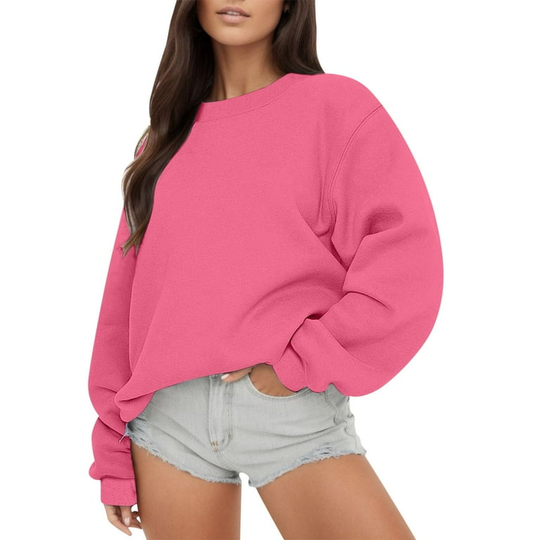 TOWED22 Womens Crewneck Oversized Corduroy Corded Sweatshirt