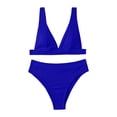 thumbnail image 1 of TOWED22 Womens High Waisted Bikini Swimsuits Two Piece Swimsuits Color Block Cheeky High Cut Bathing Suits（BU2,XL）, 1 of 4