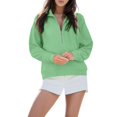 TOWED22 Womens Oversized Half Zip Pullover Long Sleeve Sweatshirt