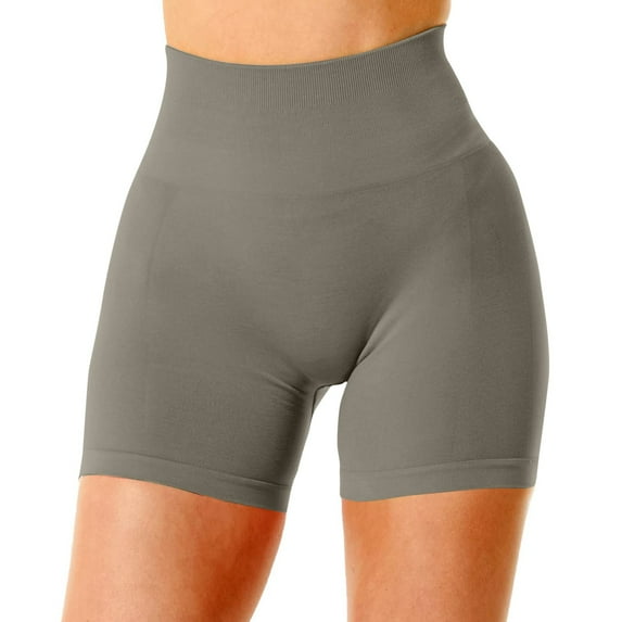 TOWED22 Womens Swim Shorts Solid Tankini Bottoms Swimsuit Bottoms(Brown,L)