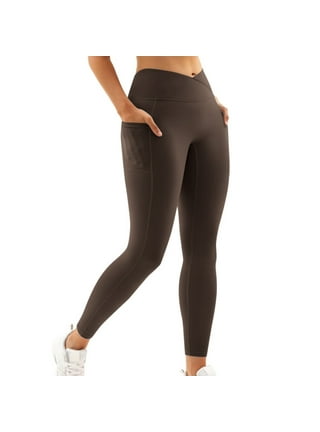 RUUHEE Women V Cross Waist Reflective High Waisted Crossover Leggings with  Pockets Yoga Pants