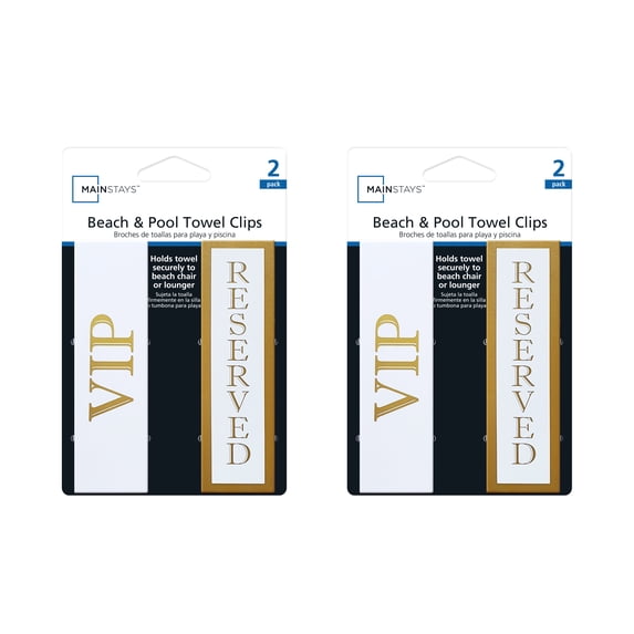 Mainstays Beach & Towel Clips, 2 Count