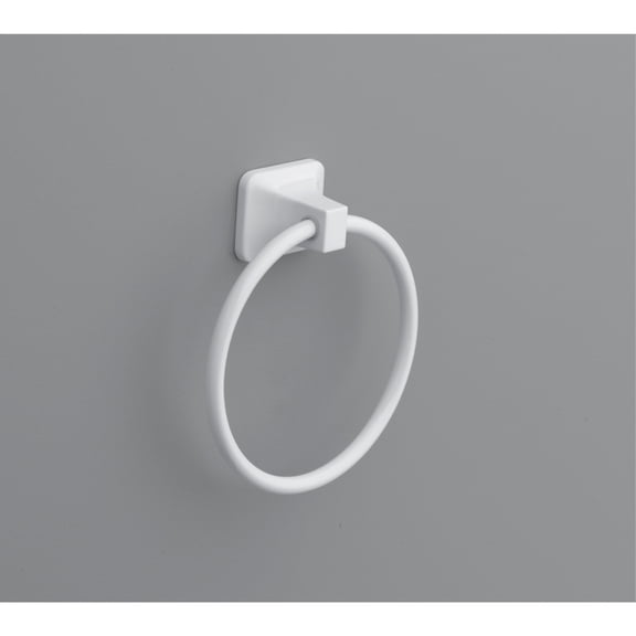 TOWEL RING STN WHT (Pack of 1)